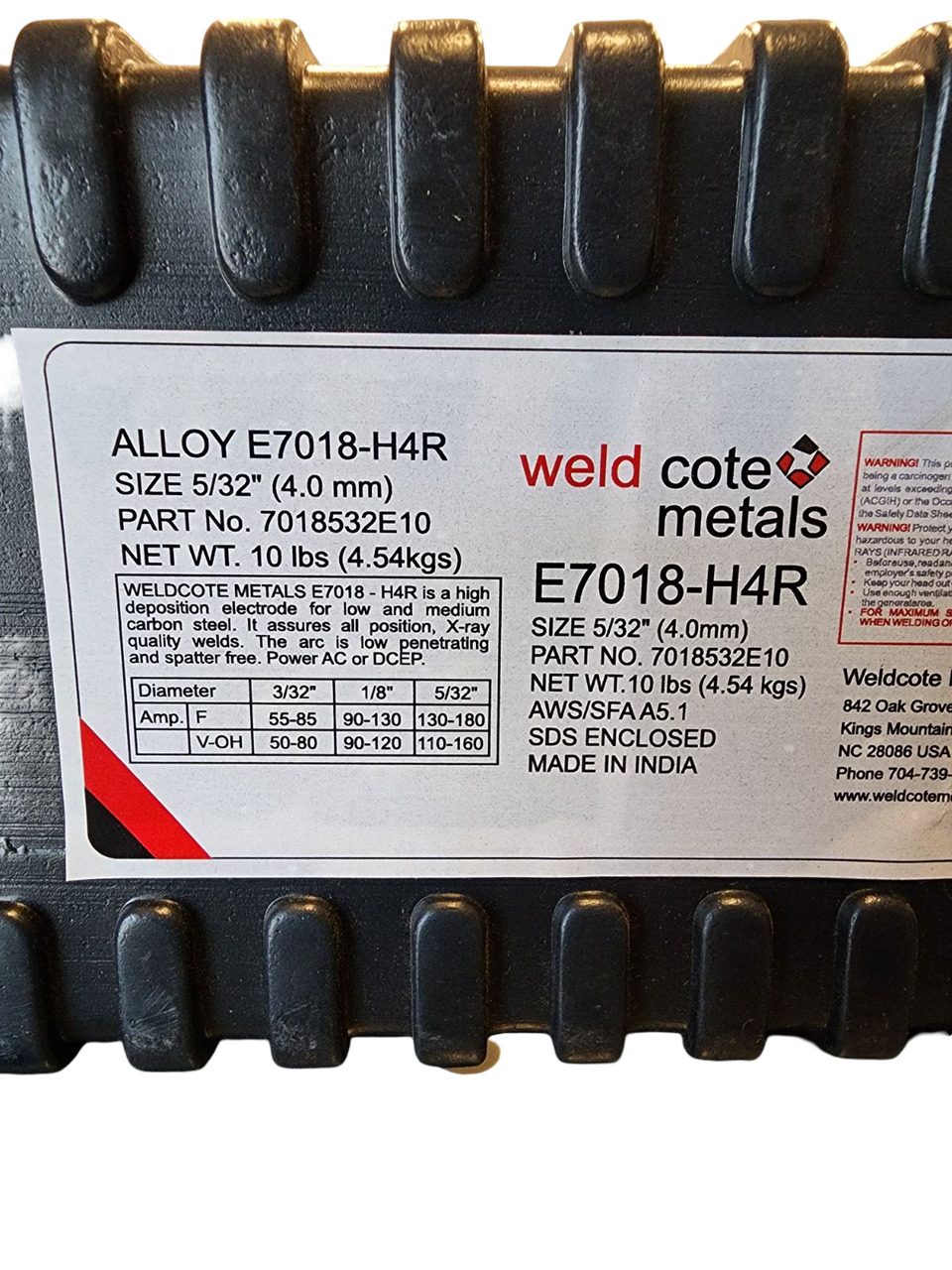 Weldcote Metals E7018 5/32" Mild Steel Welding Rods – 10 lb