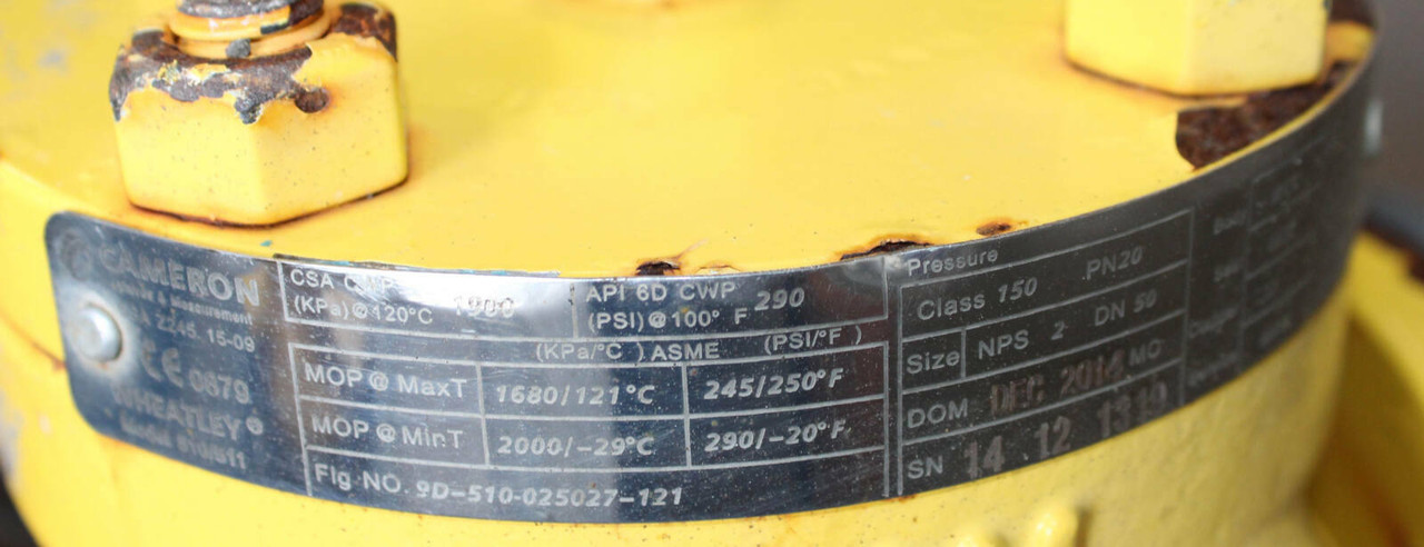 Cameron 9D-510-025027-121 WHEATLY 510/511 Swing Check Valve Diameter 2 Inch