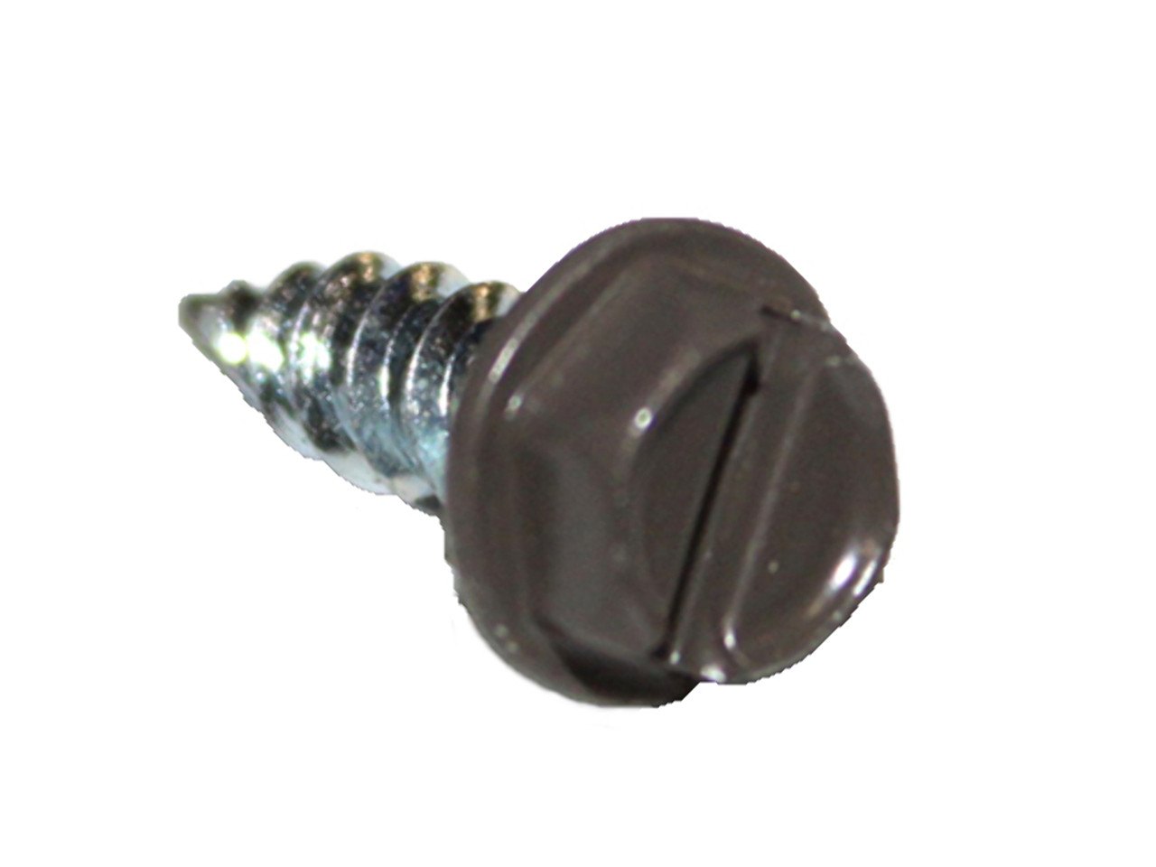 #8 x 1/2 Hex Washer Head Slotted Sheet Metal Screw Self-Piercing Brown