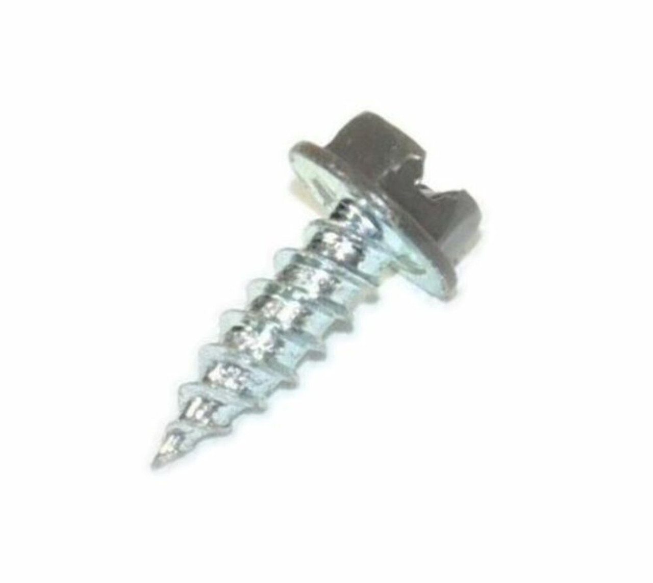 #8 x 1/2 Hex Washer Head Slotted Sheet Metal Screw Self-Piercing Brown