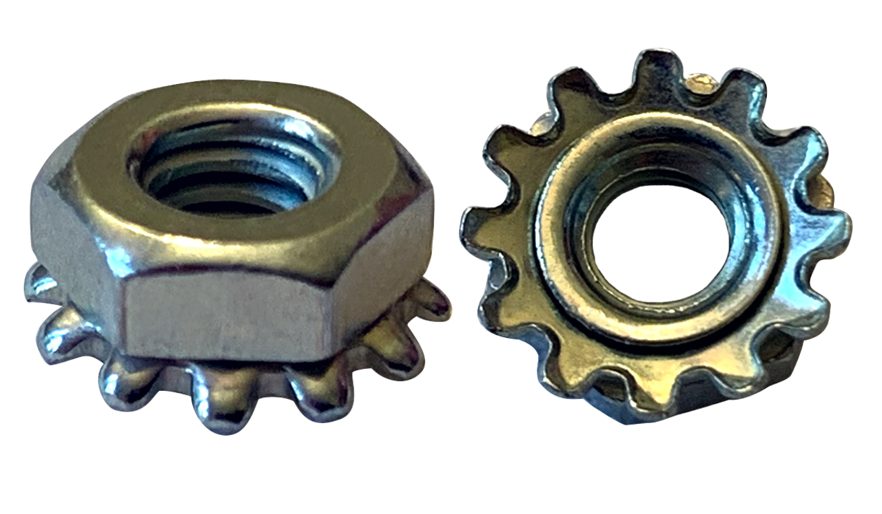 1/4-20 Kep Lock Nut Steel Zinc