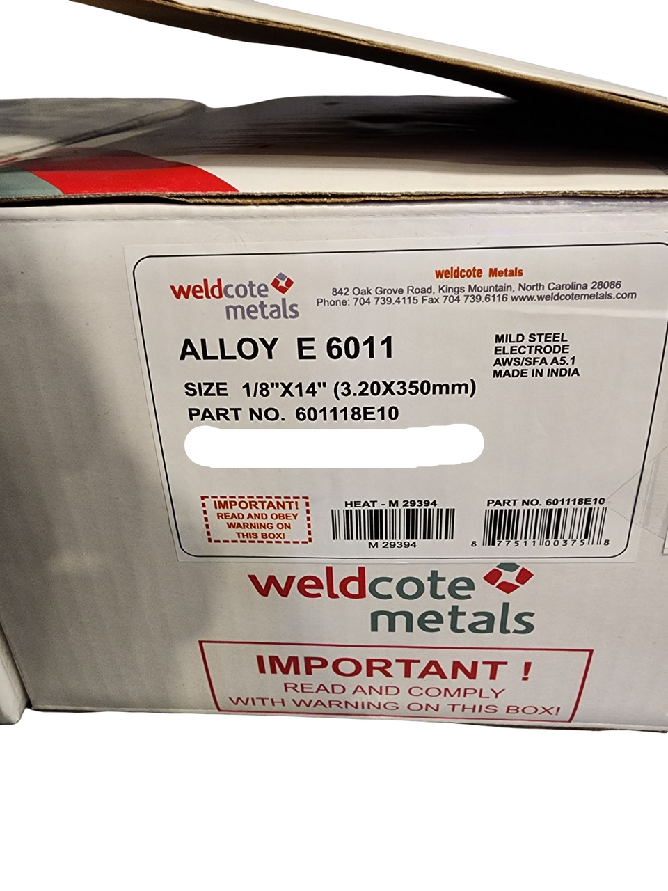 E6011 Welding Rods – 1/8" 