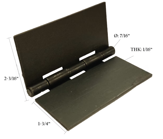 4" x 4" x 13 GA Flat Hinge