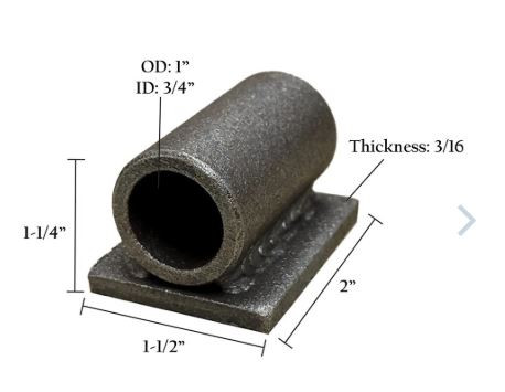 Female Hinge with Weld-On Plate | Fits 3/4" Hinge Pin | Heavy-Duty Steel Gate Hinge for Fence & Farm Gates