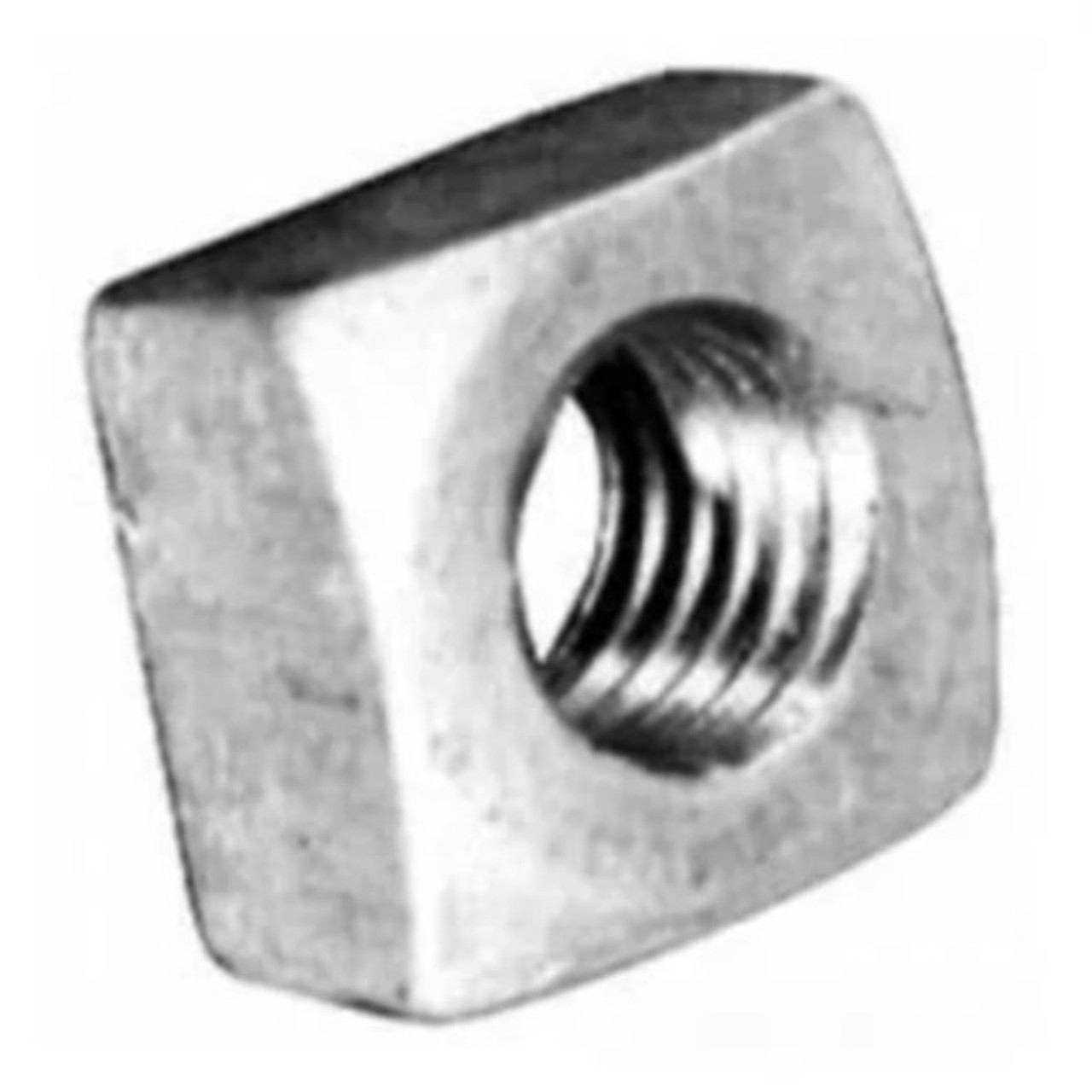 Hubbell 55083P Square Nut Diameter 1/2in Length 1in Chamfered Top HD Flat Bottom PT 13 Thrd