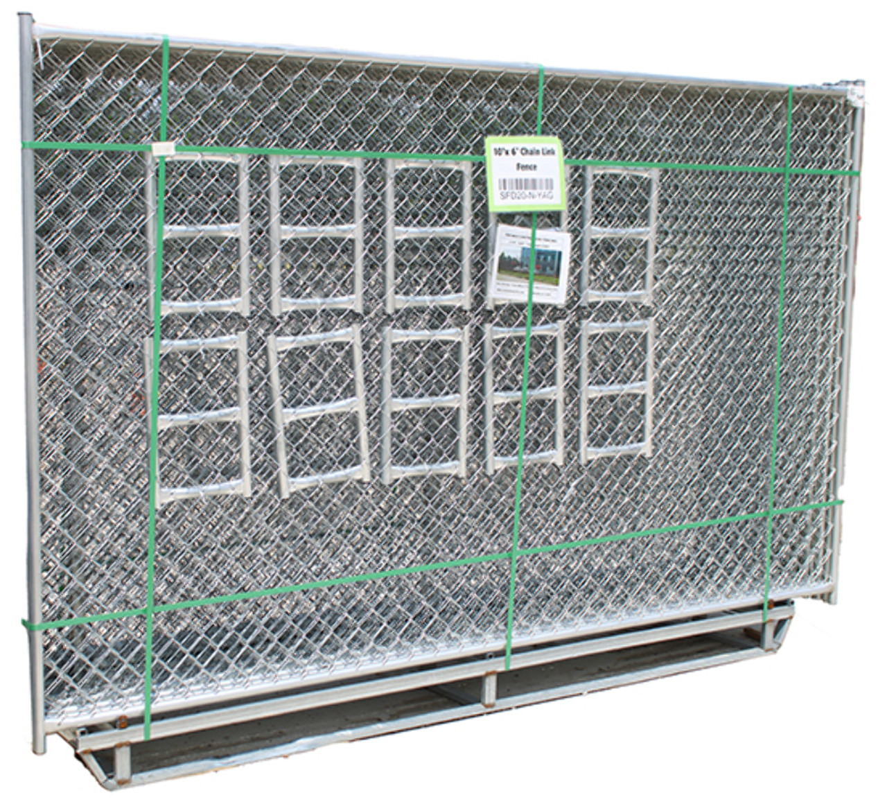 Suihe SF-D-20 10'x 6' Chain Link Portable Construction Site Fence