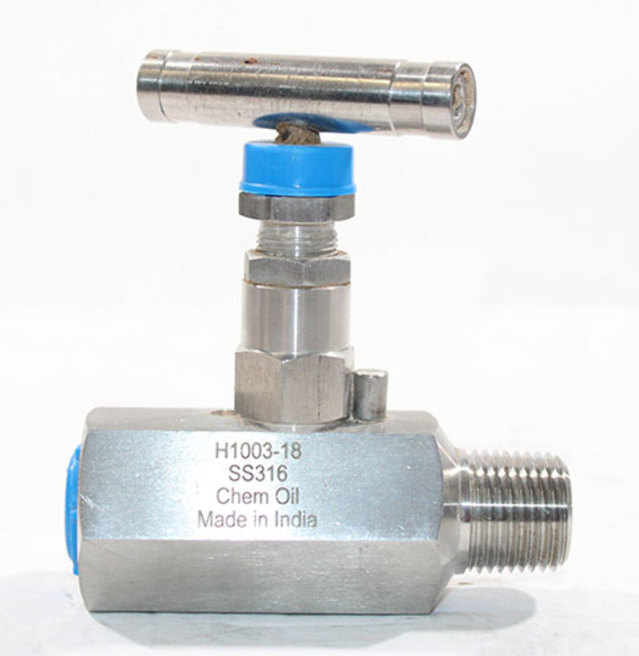 Chem Oil 1/2" Stainless Steel MXF Needle Valve SPV8M8FV