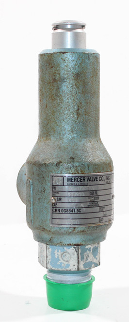 Mercer Valve 91-17D51T09C1 Pressure Relief Valve 1" 285 psi 600 psi
