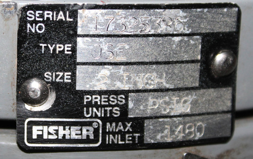 Fisher OSE-2-600 Slam Shut Valve 2" Class 600