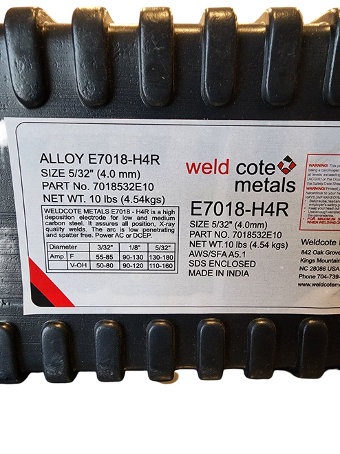 Weldcote Metals E7018 5/32" Mild Steel Welding Rods – 10 lb