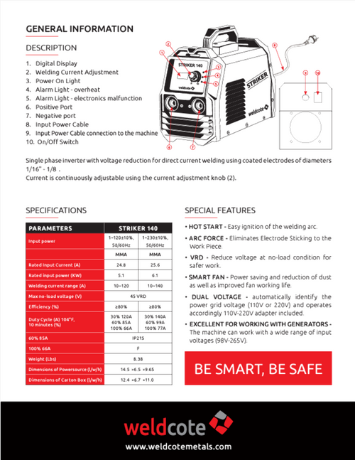 Weldcote Striker 140 Welder