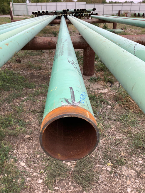 6 Inch Steel Pipe ERW  X .288W CS FBE BEV X52 37 Ft 0923117