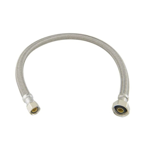 Plumbshop 3/8 in. Compression X 1/2 in. FIP X 20 in. Braided Stainless Steel Faucet Supply Line