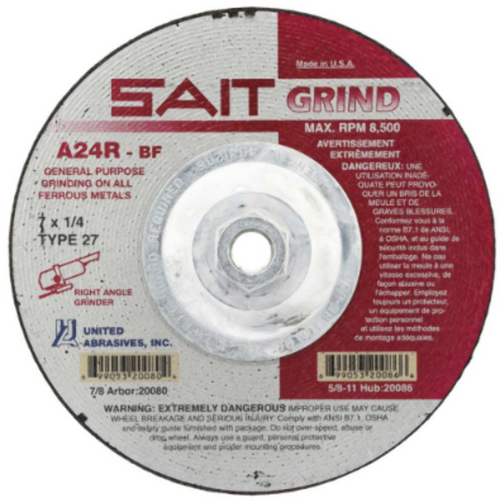 United Abrasives Cutting Wheel 7 In. x 1/4 In. x 5/8 In-11 Type 27