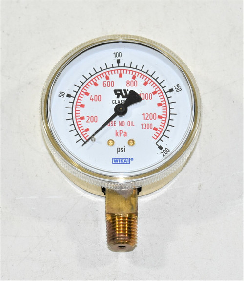 Wika 4252172 Pressure Gauge 200 PSI/KPA, 1/4 Inch NPT LM