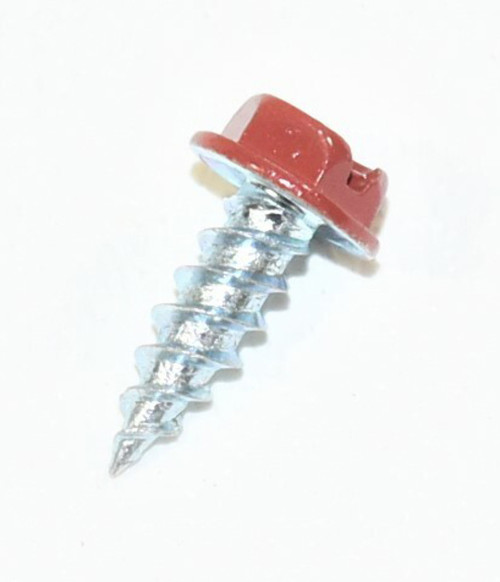 #8 x 1/2 Hex Washer Head Slotted Sheet Metal Screw Self-Piercing Red