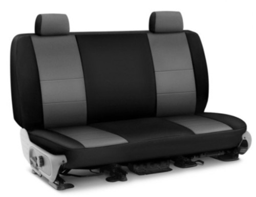 CoverKing SP214041 Car Seat Covers One Bench Seat and Two Captain Seat Seat Covers , Black and Gray In Color