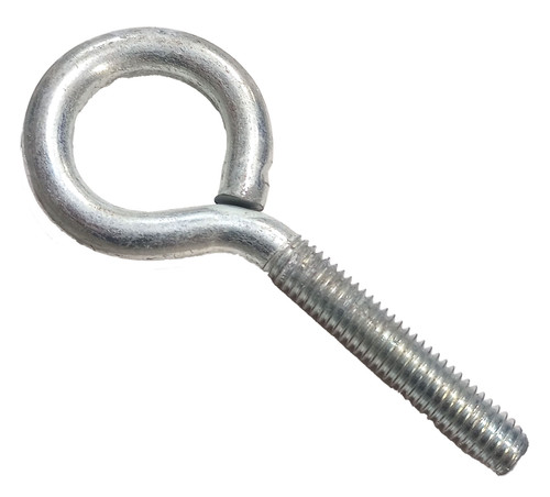 3/8-16 x 2-1/2 Bent Wire Turned Eye Bolt Steel Zinc Plated