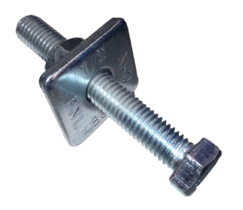 1/2-13 x 4 1/2 Hex Tap Bolts with Washer and Nut Steel Zinc