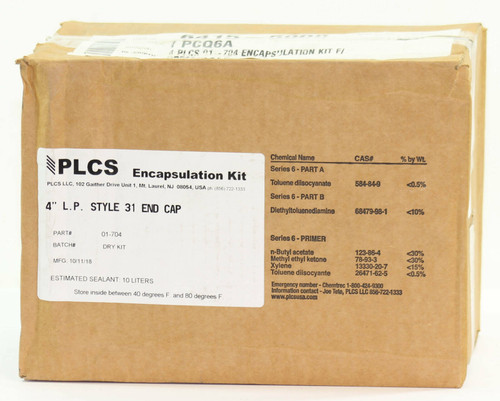 PLCS 01-704 Encapsulation Kit 4 Inch LP Style Dresser 31 End Cap, Estimated Sealant: 10 Liters