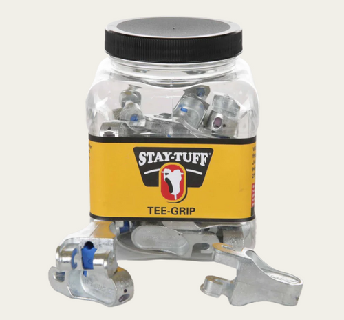 Stay-Tuff 12.5 GA Barbed Wire T-Clip Gripples – 15 Count Stay-Tuff 12.5 GA Barbed Wire T-Clip Gripples – 15 Count