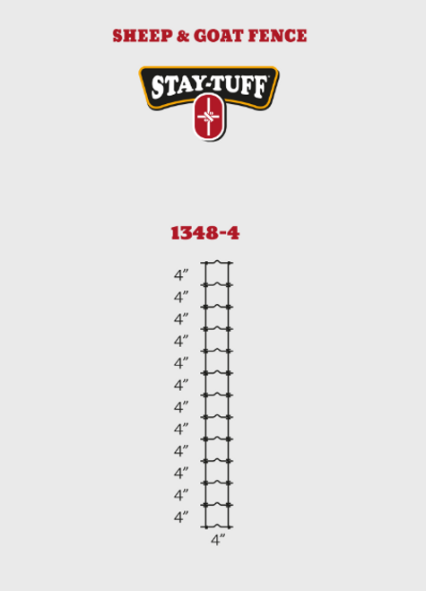Stay-Tuff Low Tensile Sheep and Goat Fence 48 In x 100 Ft