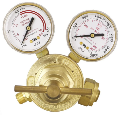 Gentec 152Y‑15‑5 Acetylene Regulator – CGA520 (Compressed Gas Regulator)
