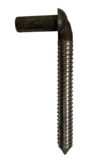 3/4 In x 6 In Heavy Duty Lag Hinge Pins - Bare Steel - Screw-In Gate Hinge Male Pin for Wood Posts and Metal Gates