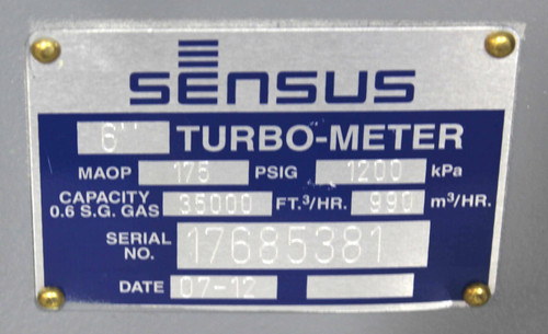 Sensus T-57 6 Inch Mark II Turbo Meter Base 6 Inch 175 psi