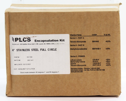 PLCS 02-104 Encapsulation Kit 4 Inch Stainless Steel Full Circle, Estimated Sealant: 125 Liters