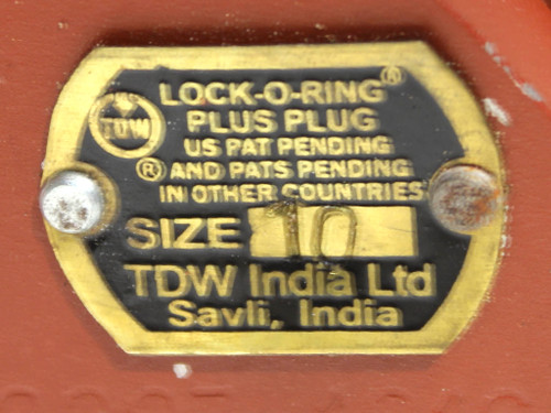 TD Williamson 07-2097-1016-01 Lock-O-Ring Plus Completion Plug 10 Inch