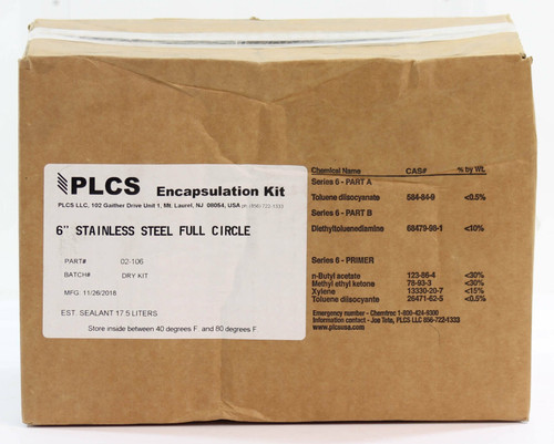 PLCS 02-106 Encapsulation Kit 6 Inch Stainless Steel Full Circle, Estimated Sealant: 175 Liters