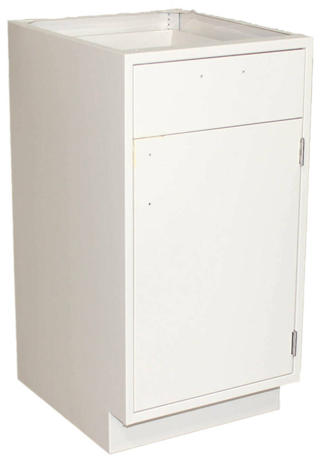 ICI Quick Ship CPJTP169-18P Sitting Height Base Cabinet Left Hinged, 1 Door 1 Drawer, 18 Inches Wide x 35-1/4 Inches Tall x 21-5/8 Inches Deep, 6 Inch Drawer, ICI Number: 136S2320.