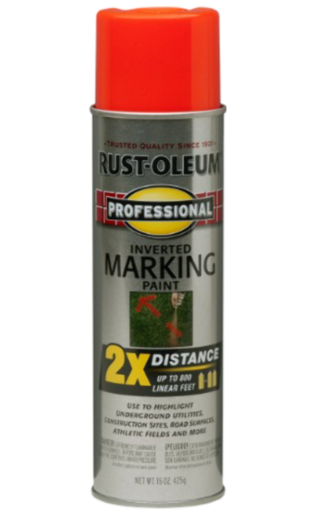 Bros Ks Fluorescent Red-Orange, Rust-Oleum 2X Inverted Marking Spray