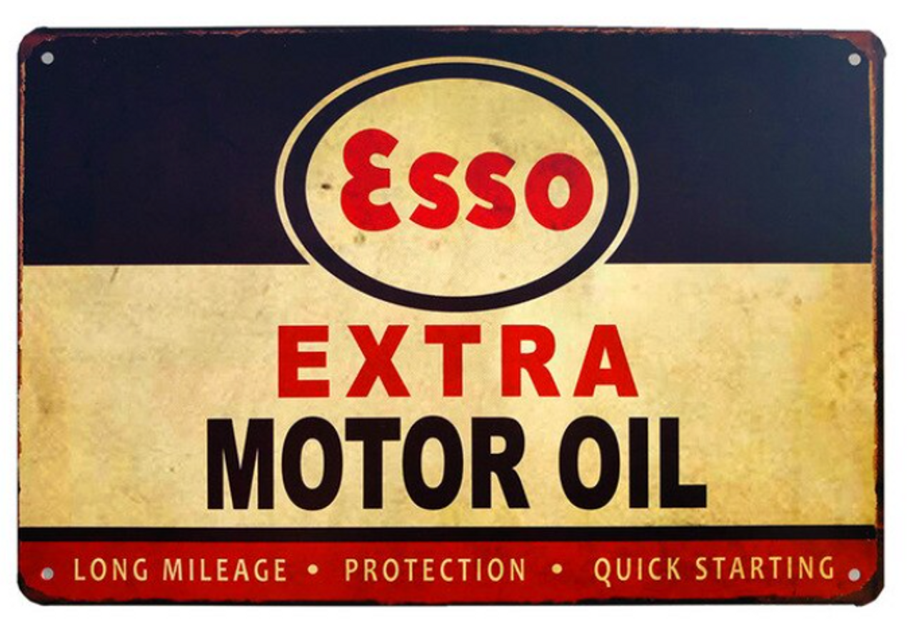 Vintage Metal Plates Classic Motor Parts Sales Service Garage Car Oil