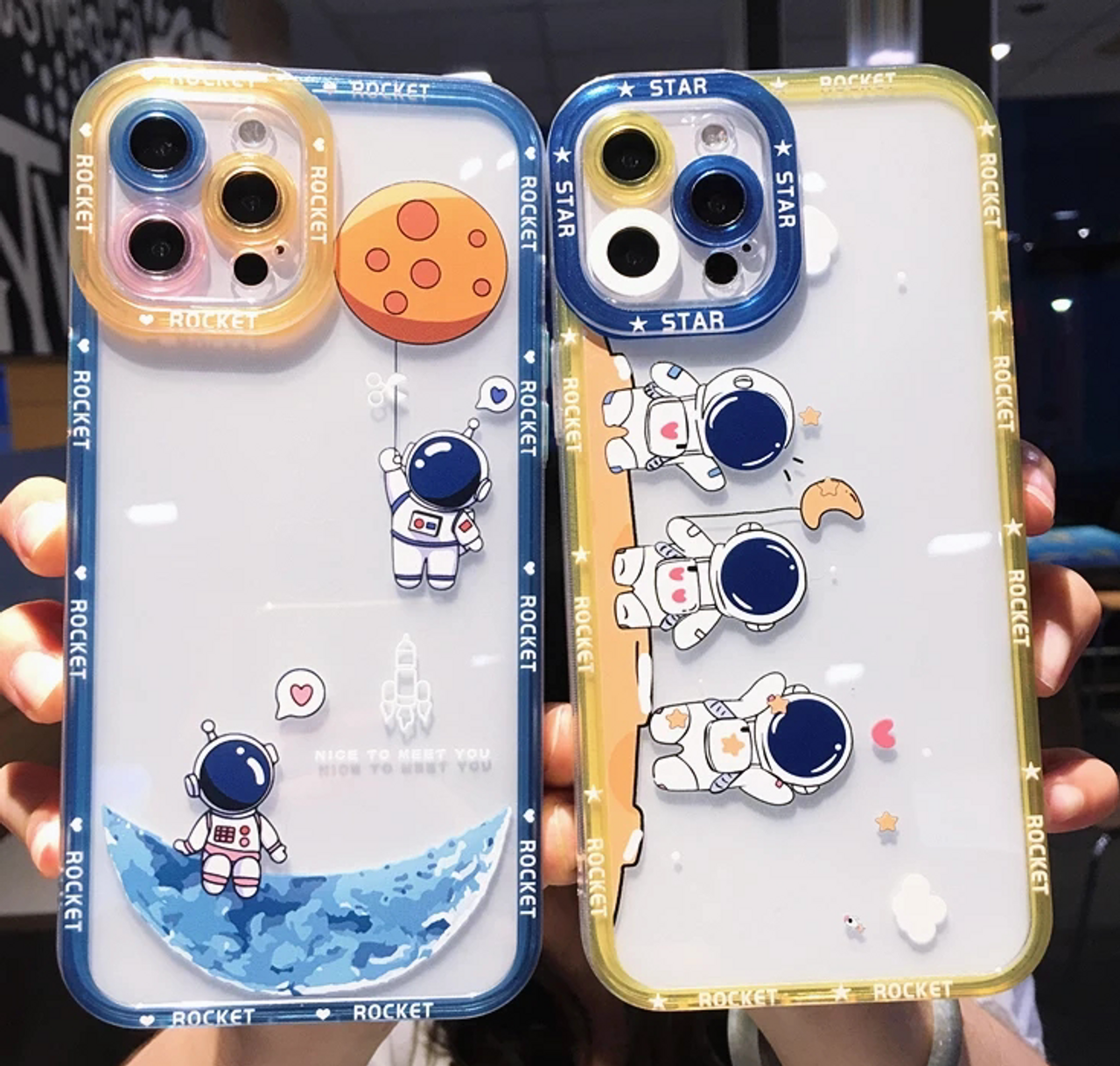 Astronaut Space Moon Liquid Cover Case For Apple iPhone 13 Pro Max Mini SE  7 8 12 11 Xr Xs
