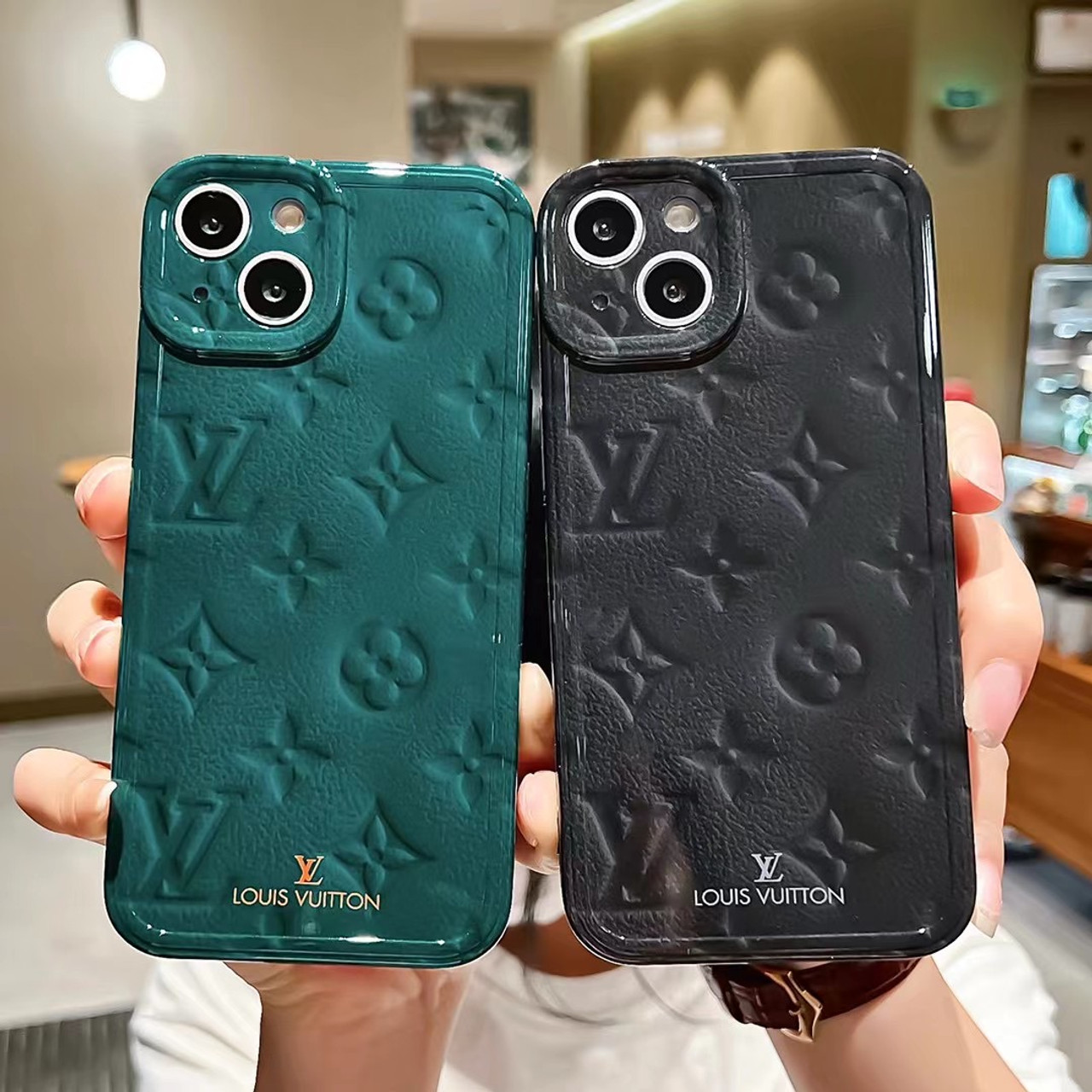 Louis Vuitton Leather Phone Cases With Straps for iPhone 14