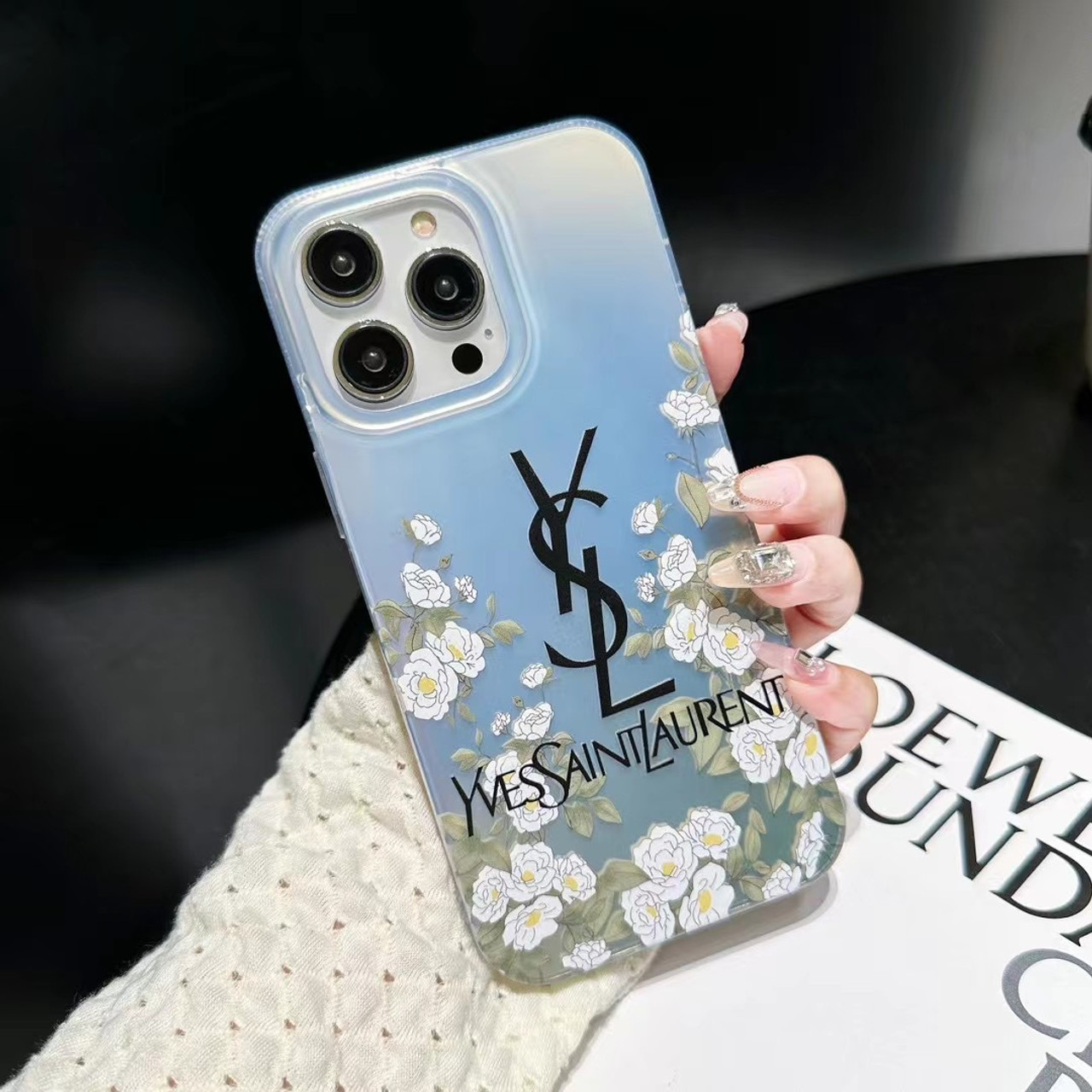 Yves Saint Laurent YSL Cover Case For Apple iPhone 14 Pro Max Plus