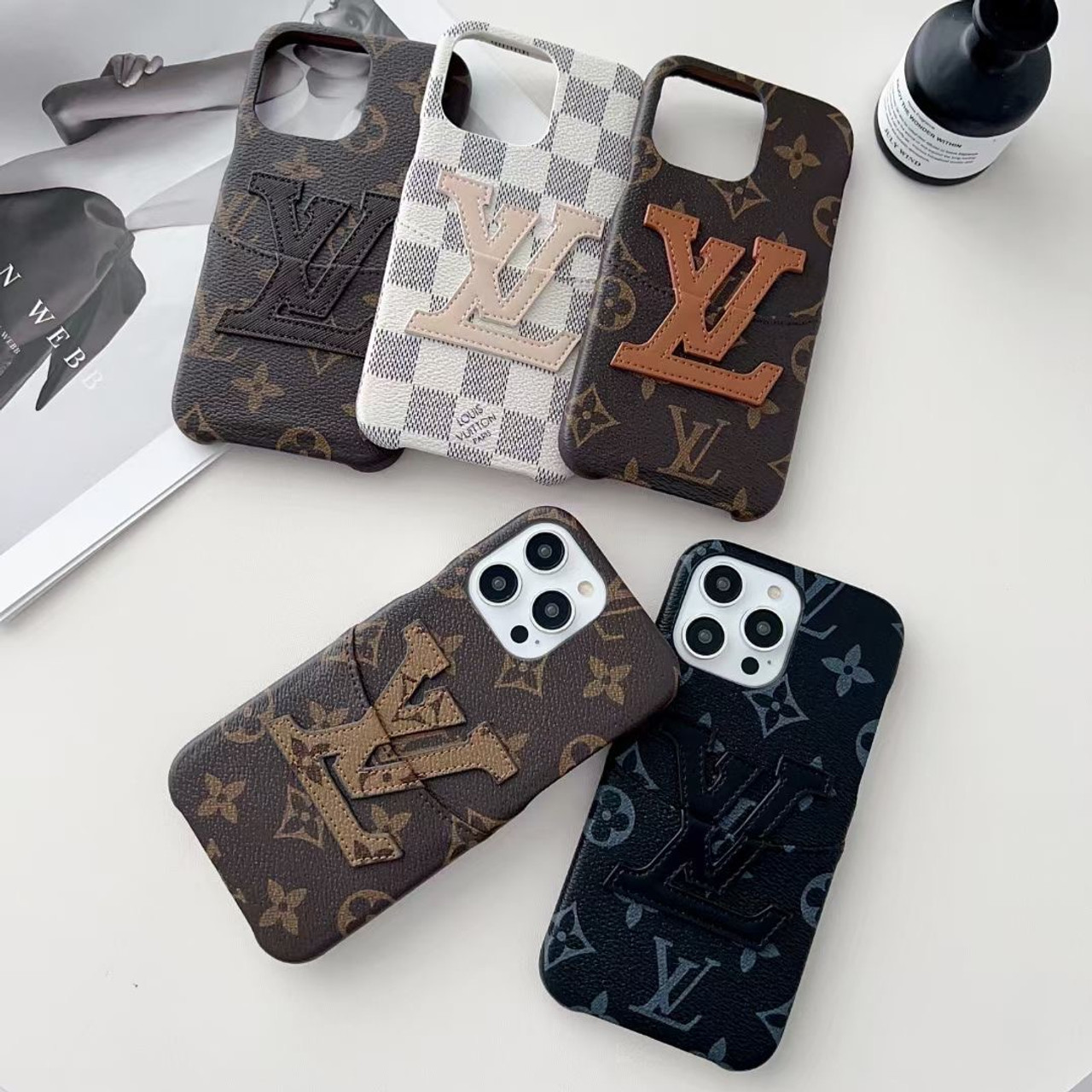 Gray Louis Vuitton Logo iPhone 12 Pro Case