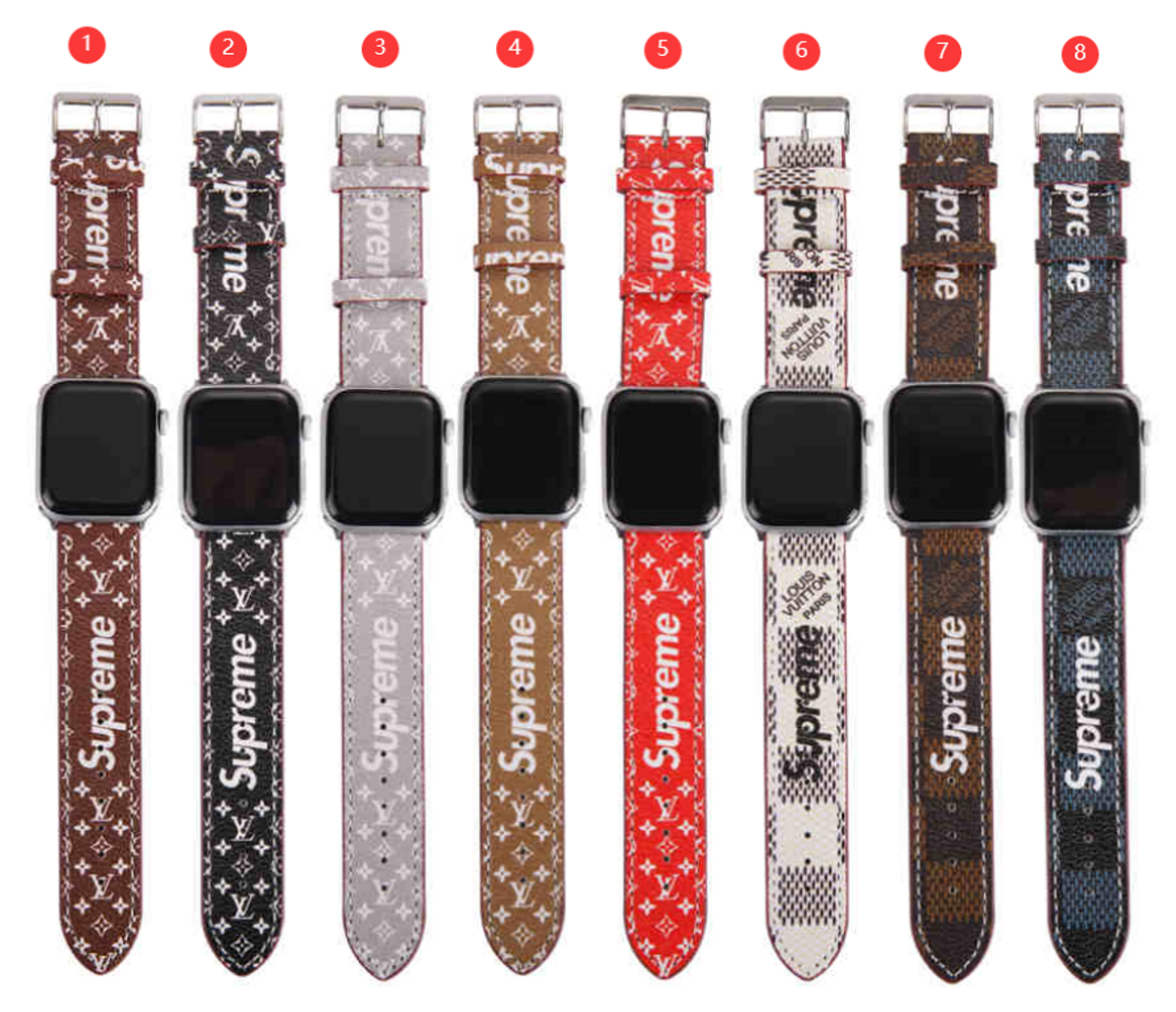 Supreme Louis Vuitton Band Strap Bracelet For All Apple Watch