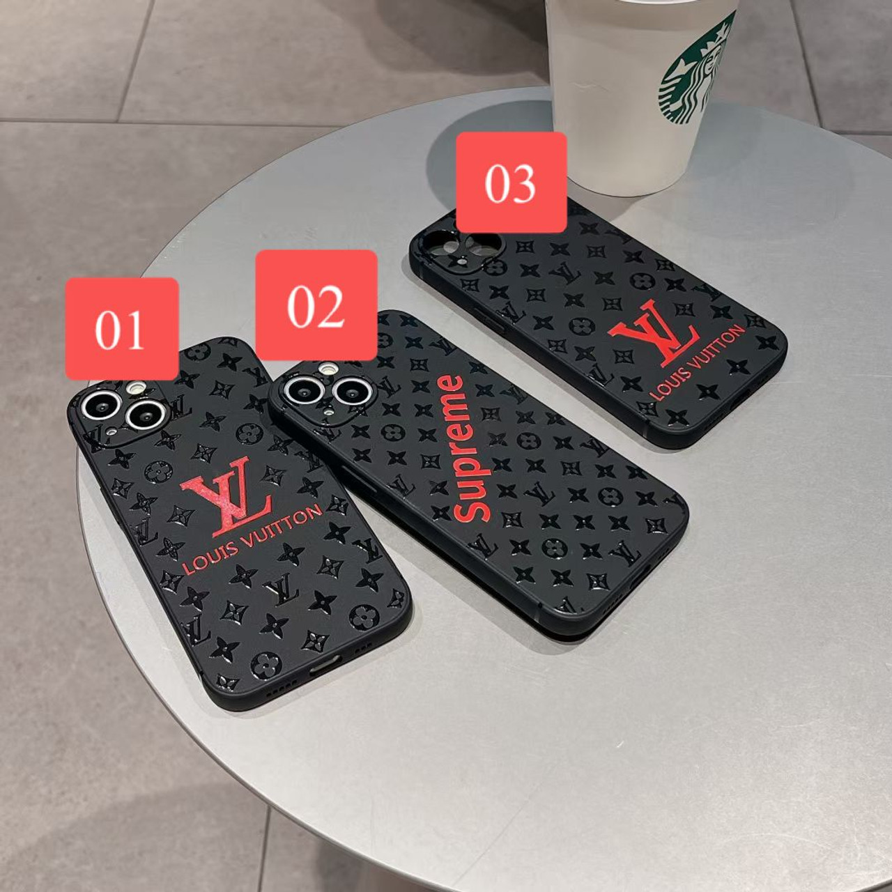 LOUIS VUITTON LV LOGO GRAY iPhone 15 Pro Case Cover