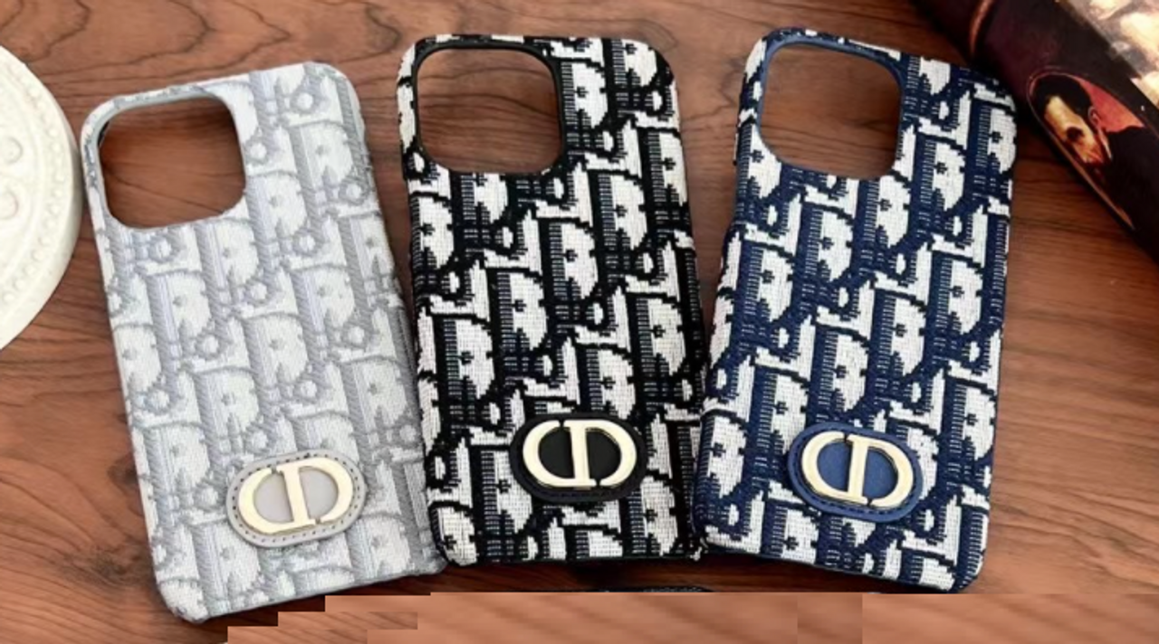 Dior iPhone 15 Pro Max 15 Plus Case Luxury Shoulder card monogram strap  girl fashion