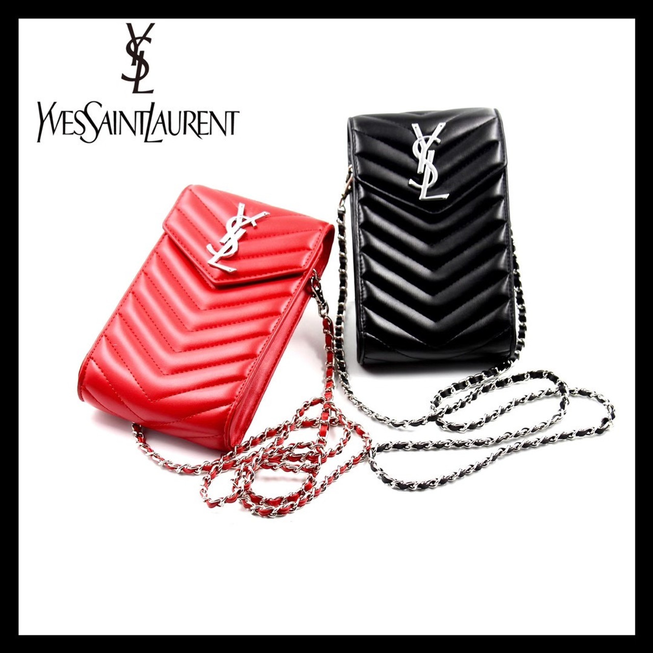 YSL Yves Saint Laurent Wallet Bag Cover Case Apple iPhone 13 Pro 