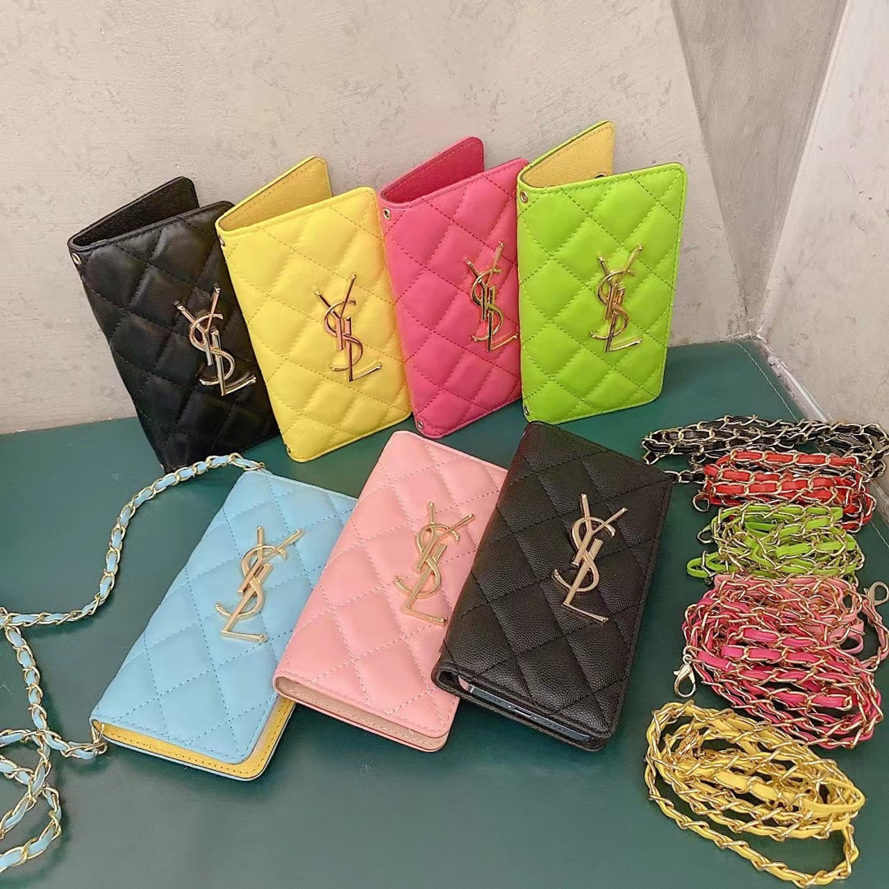 Yves Saint Laurent Wallet Bag Handbag Case Apple iPhone 13 Pro Max