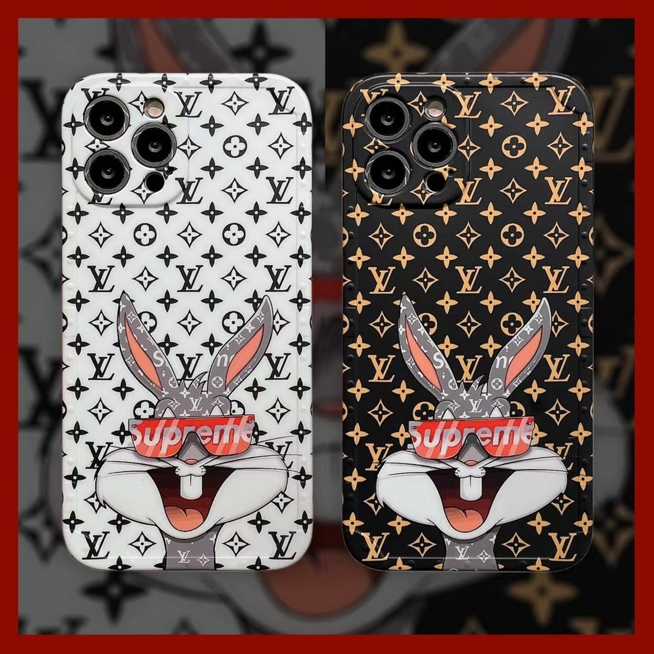 Louis Vuitton Supreme Bugs Bunny Cover Case Apple iPhone 14 Pro 