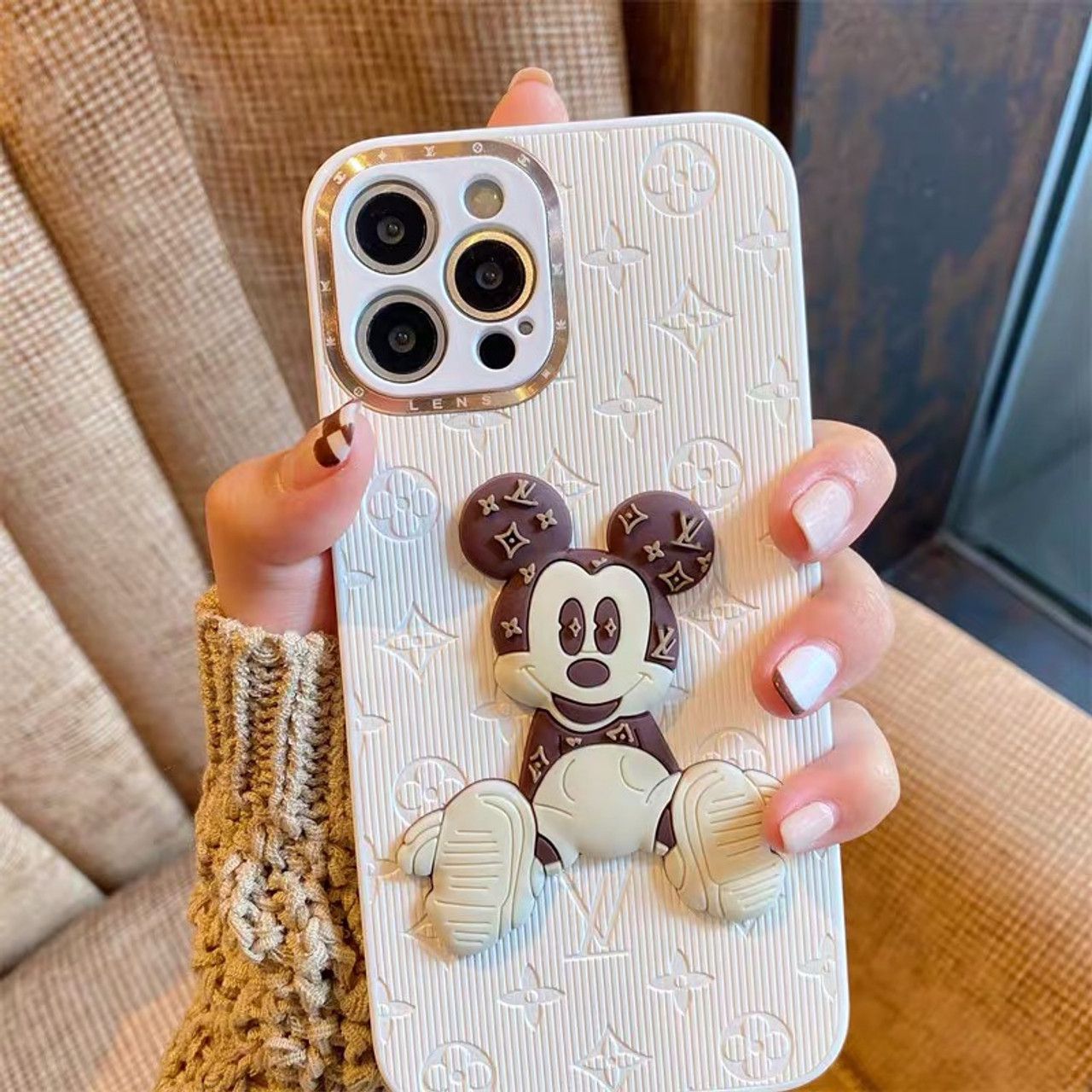 Louis Vuitton Mickey Coque Cover Case For Apple iPhone 15 Pro Max