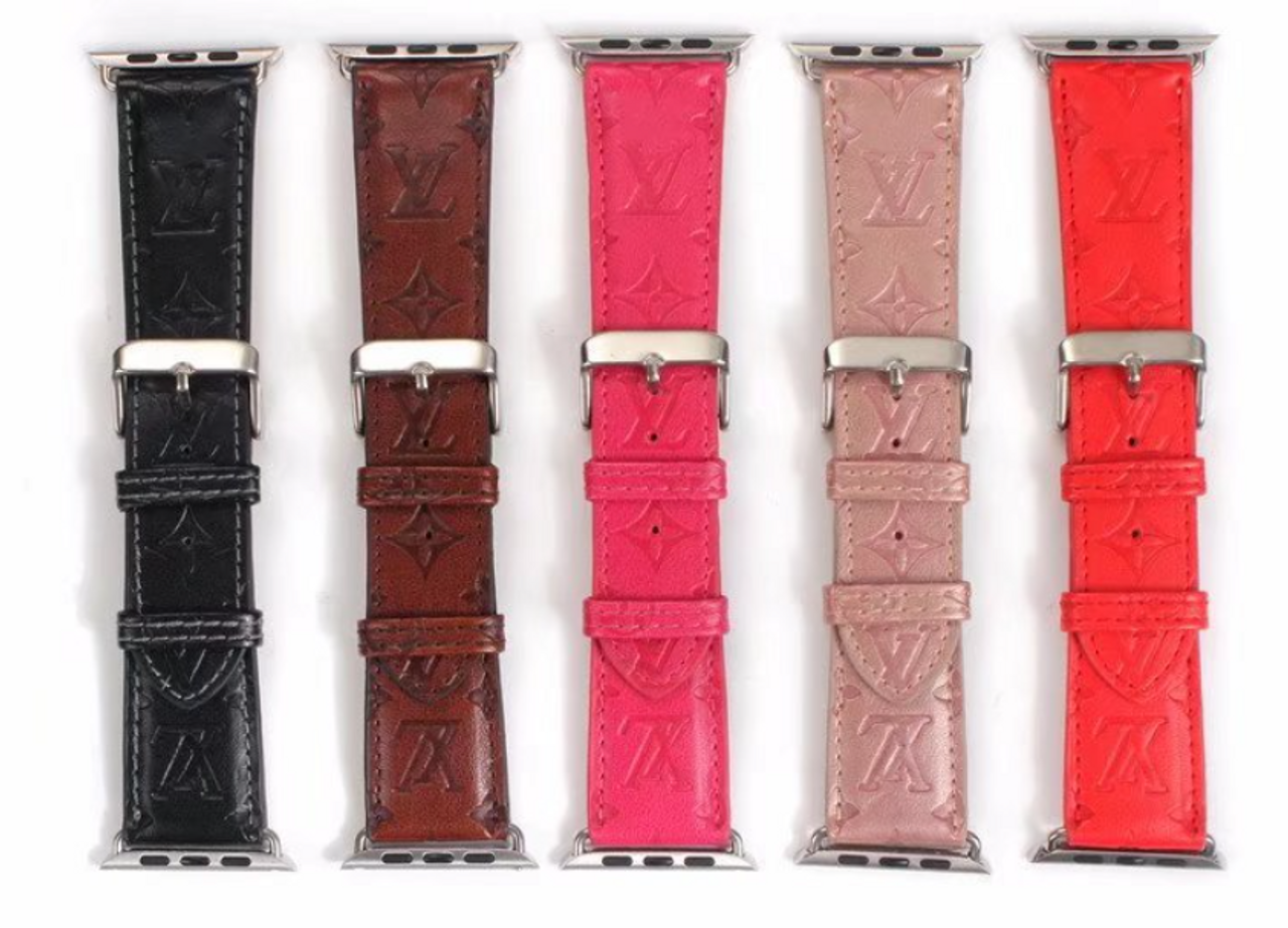 Lv Luxury Leather Apple Watch Band