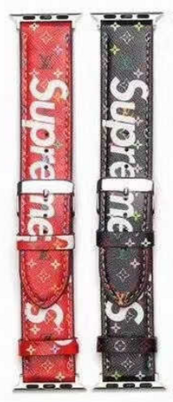 Louis Vuitton x Supreme Apple Watch band handmade for Sale in