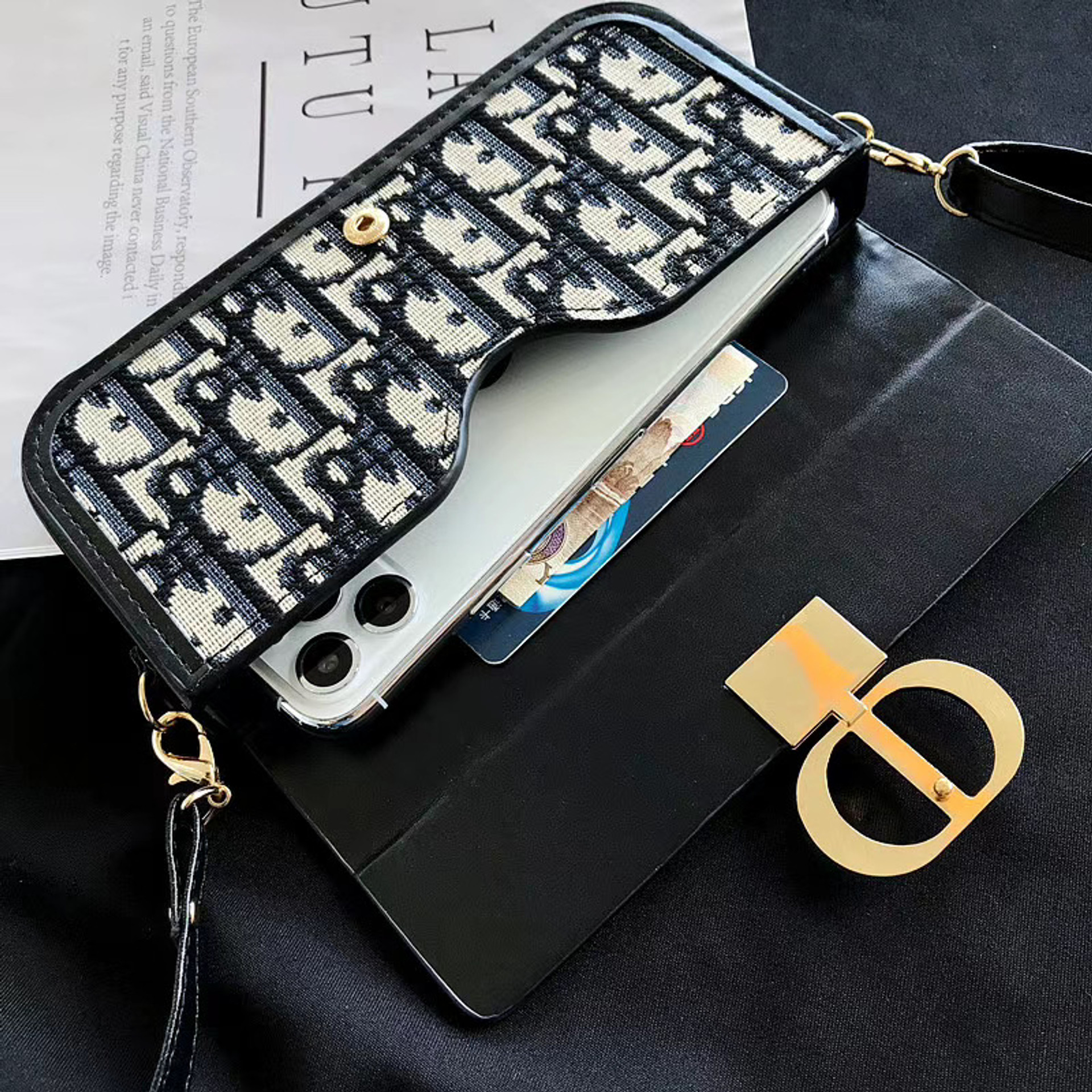 Dior Christian Dior Wallet Bag Handbag Case Apple iPhone 12 Pro Max ...