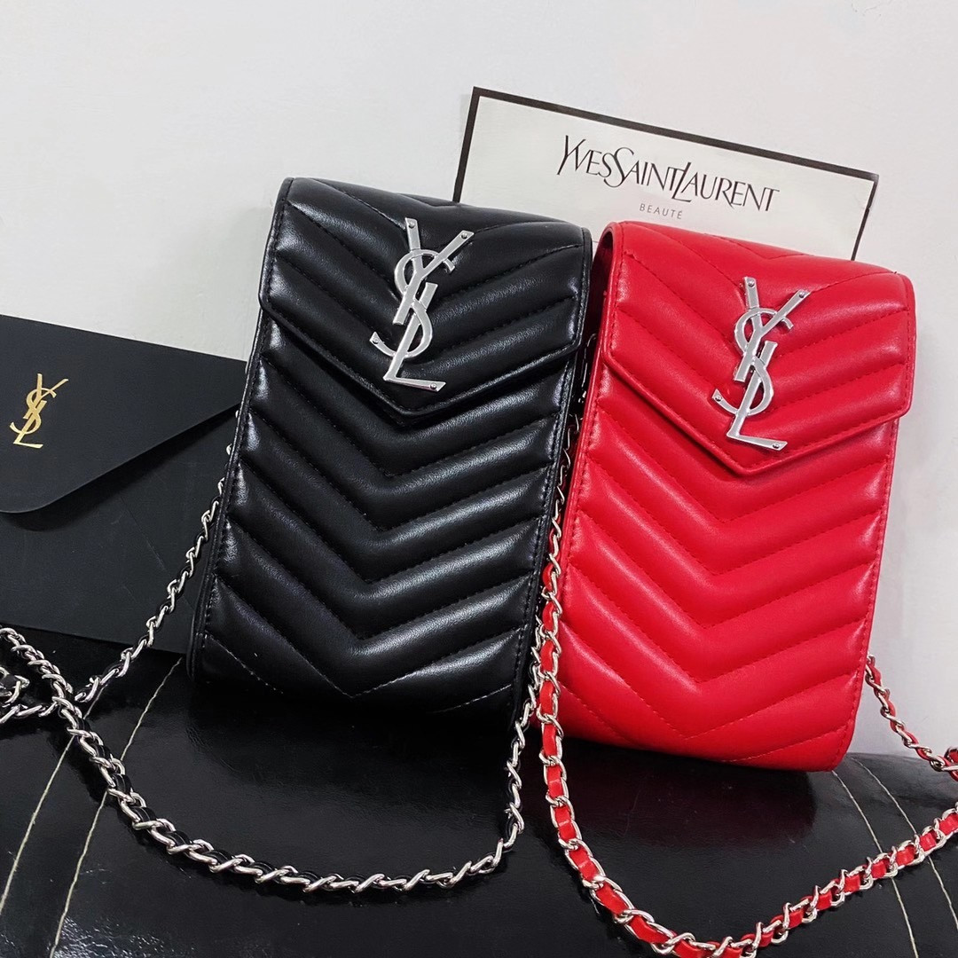 YSL Yves Saint Laurent Wallet Bag Cover Case Apple iPhone 13 Pro Max